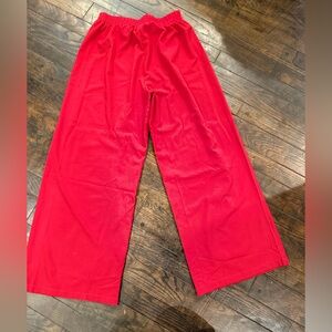 SHEIN Red Wide Leg Pants
